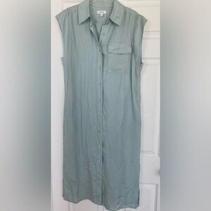 NORDSTROM Sleeveless Button-Up Shirt Dress